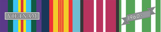 Vietnam Campaign Ribbons Bumper Sticker with Clasp - Cadetshop