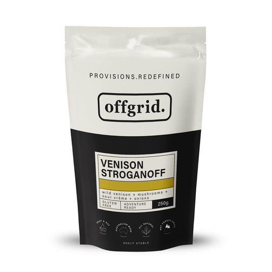 Rations Meal Ready to Eat Single Serve MRE Offgrid Venison Stroganoff - Cadetshop