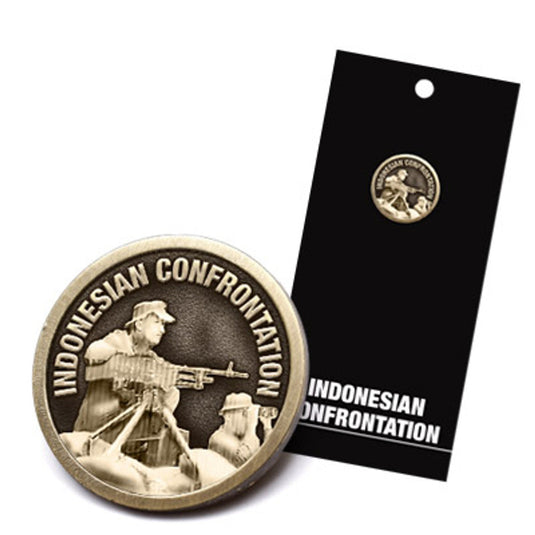 Indonesian Confrontation Badge On Card Lapel Pin - Cadetshop