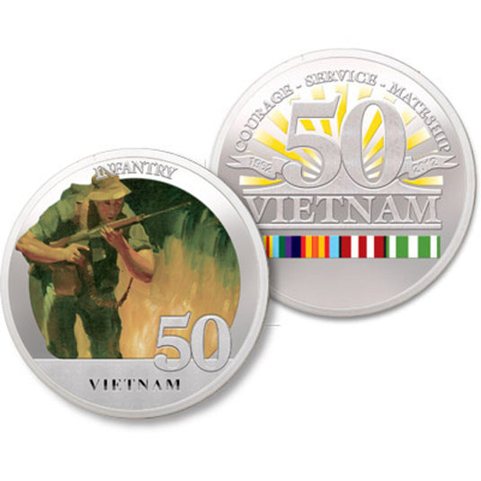 Infantry Vietnam 50th Ltd Edition Medallion - Cadetshop