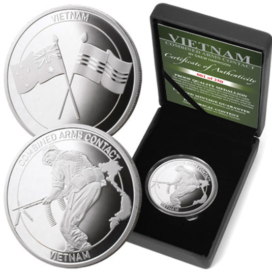 Vietnam Limited Edition Medallion CAC-Pushing Ahead Under Fire - Cadetshop