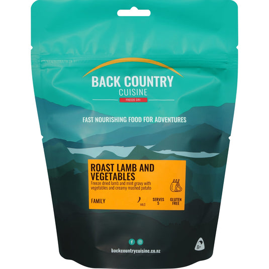 Back Country Freeze Dried Camp Rations Meal - Roast Lamb & Veges - Cadetshop