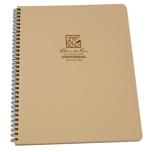 Rite in the Rain Maxi Side Spiral Polydura Notebook 8.5 x 11 in - Cadetshop