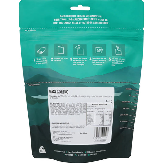 Back Country Freeze Dried Camp Rations Meal - Nasi Goreng - Cadetshop