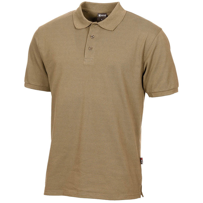 Polo Shirt Coyote Brown Cotton/Poly