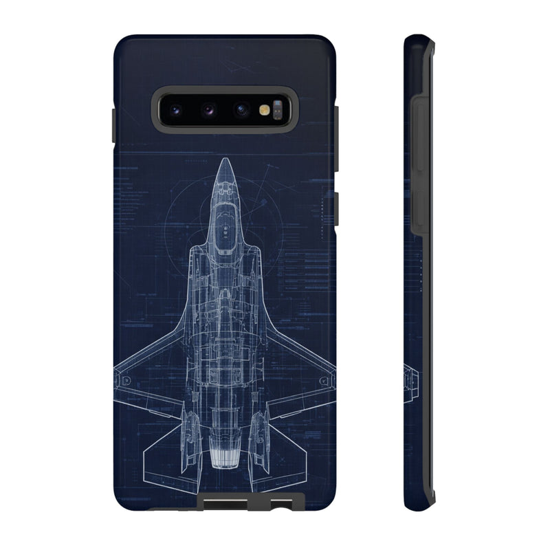 Load image into Gallery viewer, F-35 Blue Print Phone Case Air Force Collection Samsung - Cadetshop
