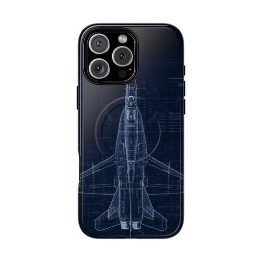 F/A-18 Blueprint Phone Case Air Force Collection - Cadetshop