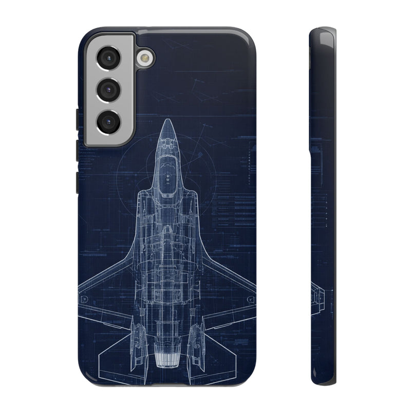 Load image into Gallery viewer, F-35 Blue Print Phone Case Air Force Collection Samsung - Cadetshop

