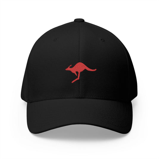 Embroidered Kangaroo Australian Military Flexfit Baseball Cap
