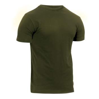 Athletic Fit Solid Colour T-Shirt Olive - Cadetshop