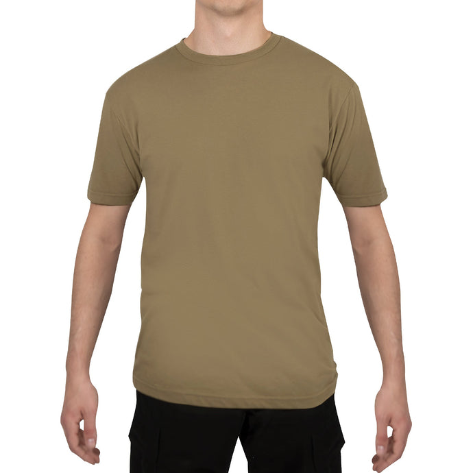 Athletic Fit Solid Colour T-Shirt Coyote Brown