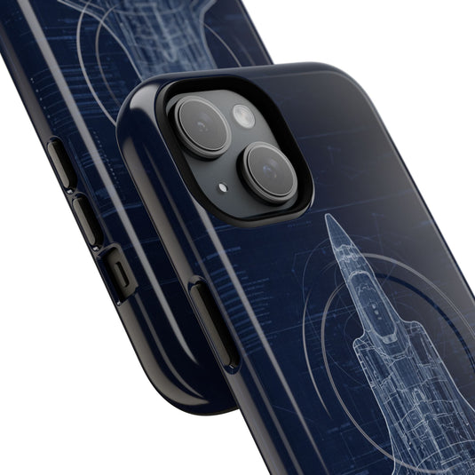 F-35 Blueprint Tech Drawing Phone Case Air Force Collection - Cadetshop
