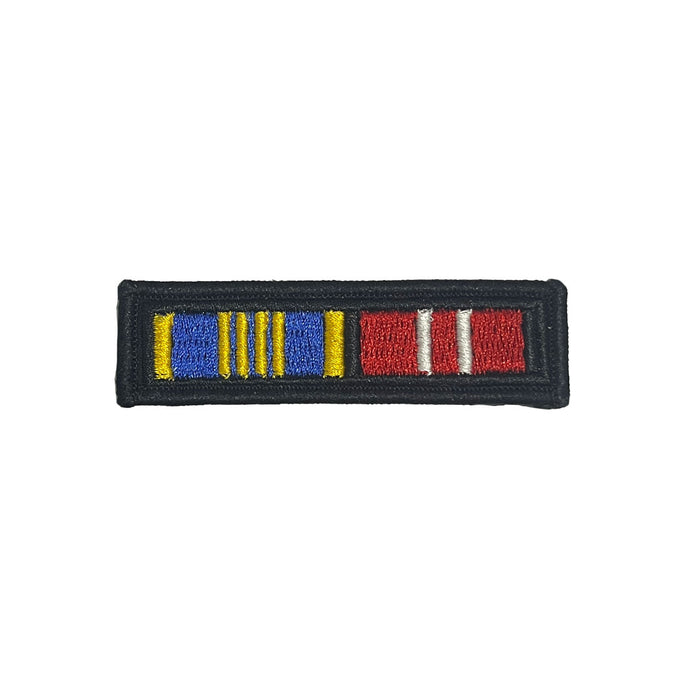 Embroidered Ribbon Bar Patch 2 Ribbon on Fabric - Cadetshop