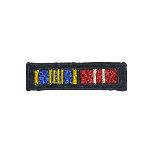 Embroidered Ribbon Bar Patch 4 Ribbon on PU Leather - Cadetshop