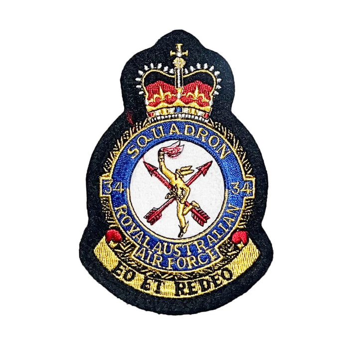 34 SQN Squadron Unit Crest Patch Air Force