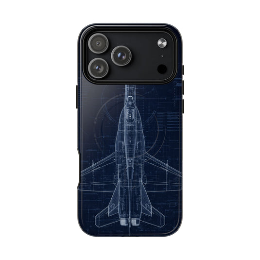F/A-18 Blueprint Phone Case Air Force Collection - Cadetshop
