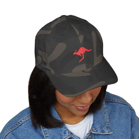 Embroidered Kangaroo Australian Military Flexfit Baseball Cap
