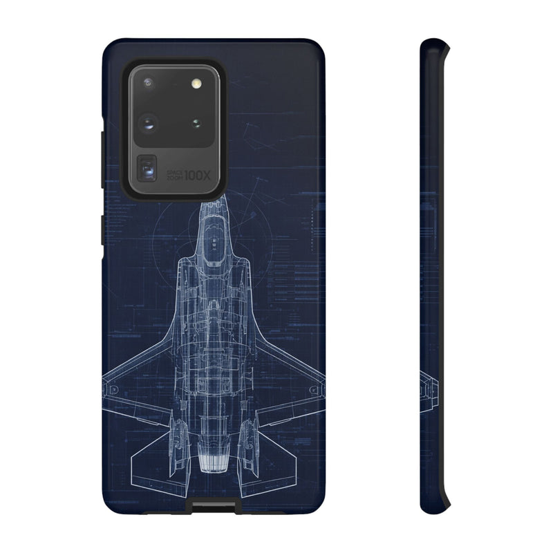 Load image into Gallery viewer, F-35 Blue Print Phone Case Air Force Collection Samsung - Cadetshop
