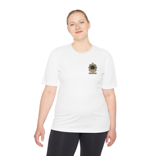 Sports Unisex Moisture Wicking Tee Custom Logo Crest