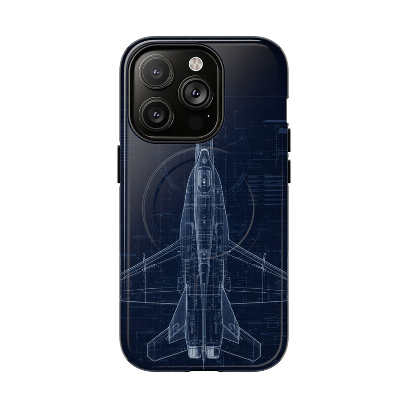 Load image into Gallery viewer, F/A-18 Blueprint Phone Case Air Force Collection - Cadetshop
