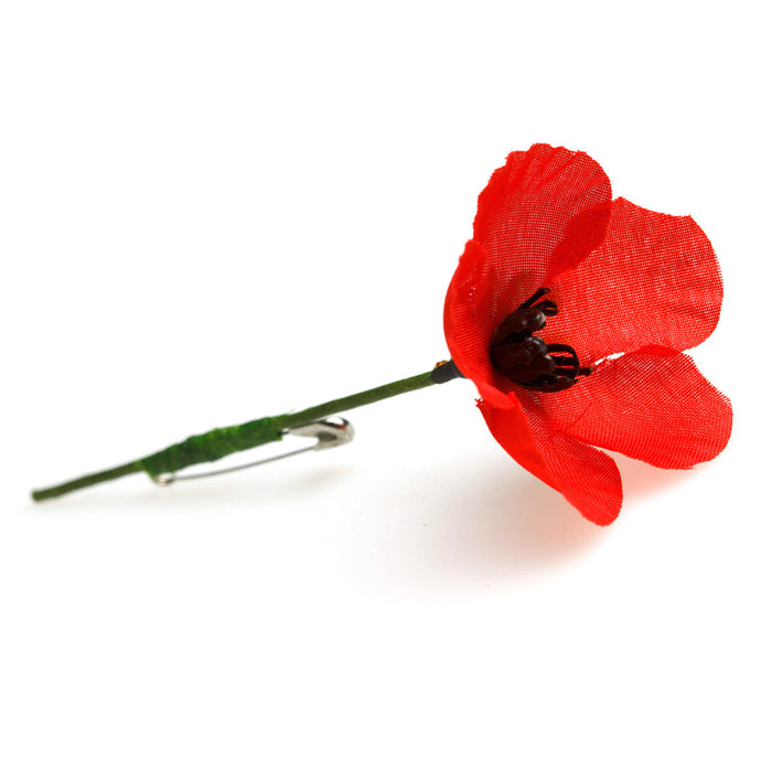 Donation Fabric Poppy with Stem and Pin - Cadetshop