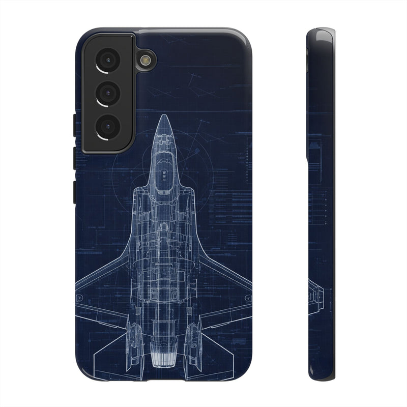 Load image into Gallery viewer, F-35 Blue Print Phone Case Air Force Collection Samsung - Cadetshop
