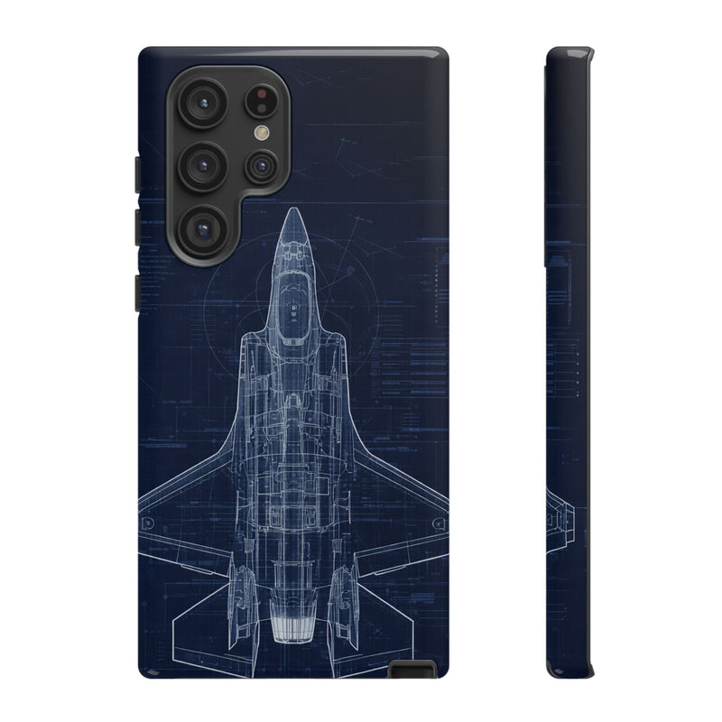 Load image into Gallery viewer, F-35 Blue Print Phone Case Air Force Collection Samsung - Cadetshop
