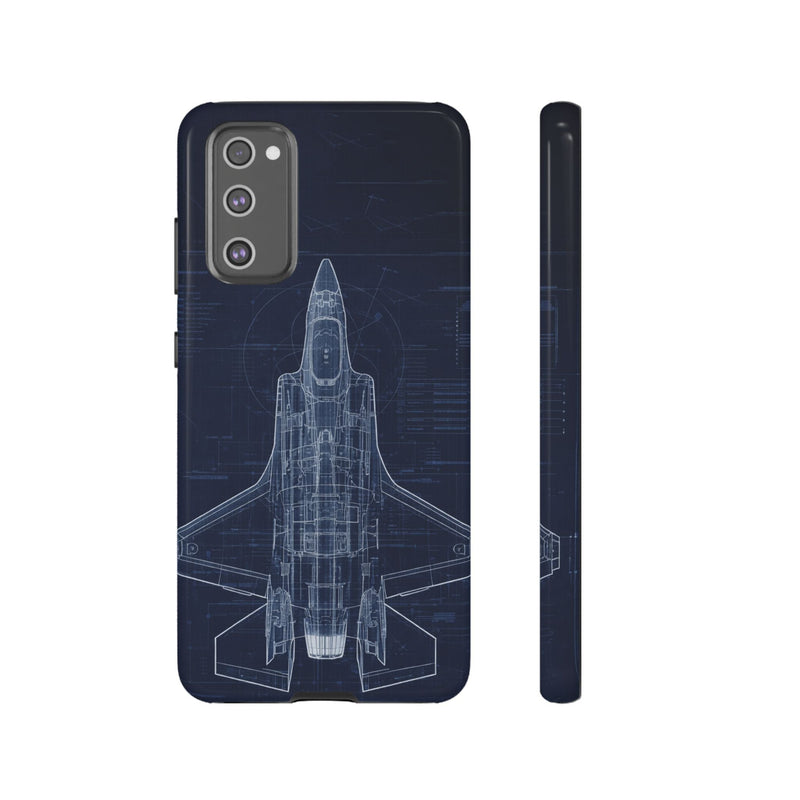 Load image into Gallery viewer, F-35 Blue Print Phone Case Air Force Collection Samsung - Cadetshop
