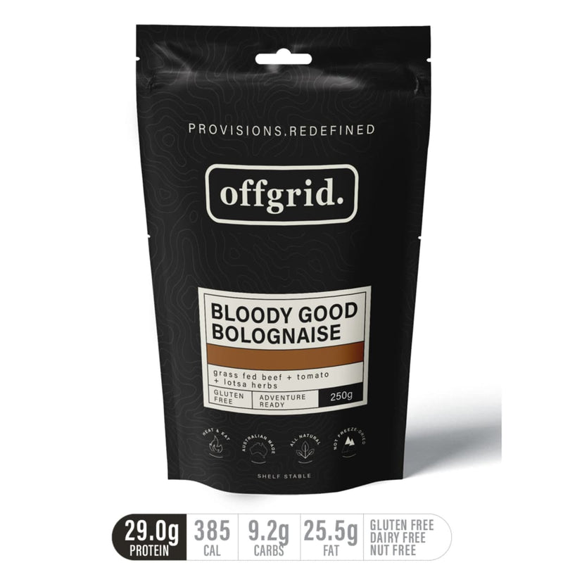 Load image into Gallery viewer, Rations Meal Ready to Eat Single Serve MRE Offgrid Bloody Good Bolognaise
