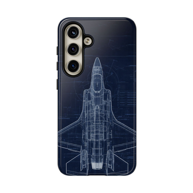Load image into Gallery viewer, F-35 Blue Print Phone Case Air Force Collection Samsung - Cadetshop
