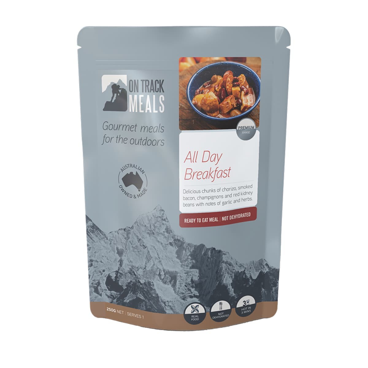 Rations Meal Ready to Eat Single Serve MRE On Track Meal - All Day Bre ...