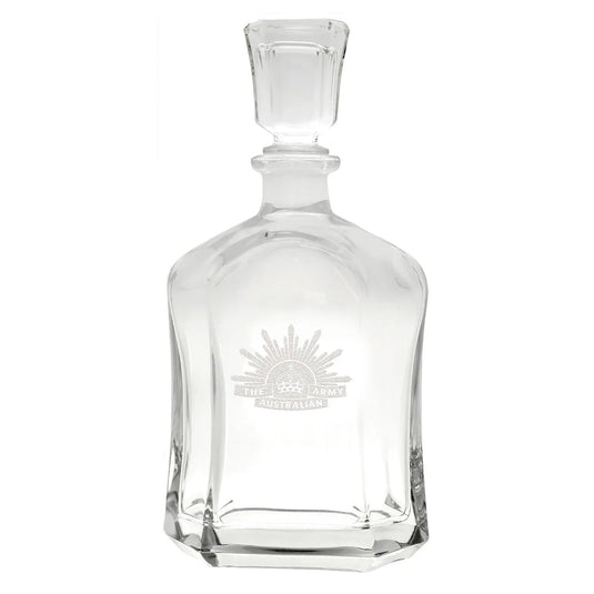 Glass Decanter Australian Army CIIIR