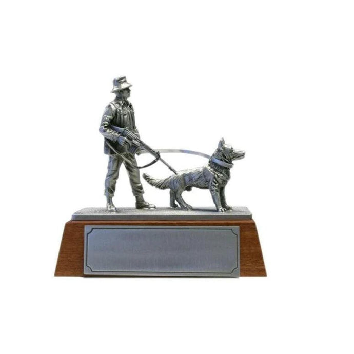 Pewter Australian Military Dog Handler Figurine