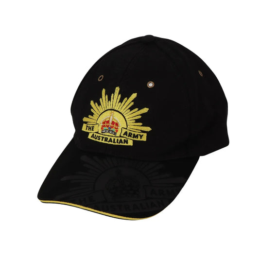 Australian Army Cap Black with Embossed Peak CIIIR