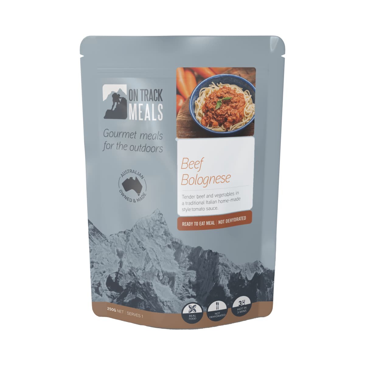 Beef Rations Rations Meal Ready to Eat Single Serve MRE On Track Meal - Beef Bologn ...