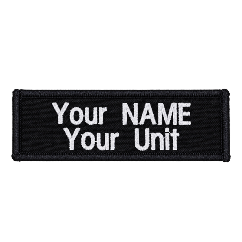 Load image into Gallery viewer, Custom Embroidered Police First Responder ILAV Style Name Tag 100 x 30 mm 2 Line
