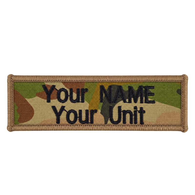 Load image into Gallery viewer, Custom Embroidered Police First Responder ILAV Style Name Tag 100 x 30 mm 2 Line
