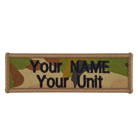 Custom Embroidered Police First Responder ILAV Style Name Tag 100 x 30 mm 2 Line