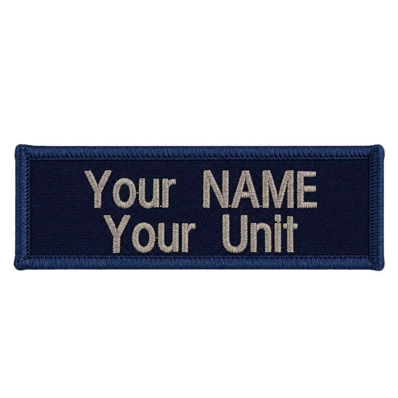 Load image into Gallery viewer, Custom Embroidered Police First Responder ILAV Style Name Tag 100 x 30 mm 2 Line
