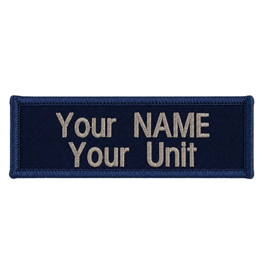 Custom Embroidered Police First Responder ILAV Style Name Tag 100 x 30 mm 2 Line