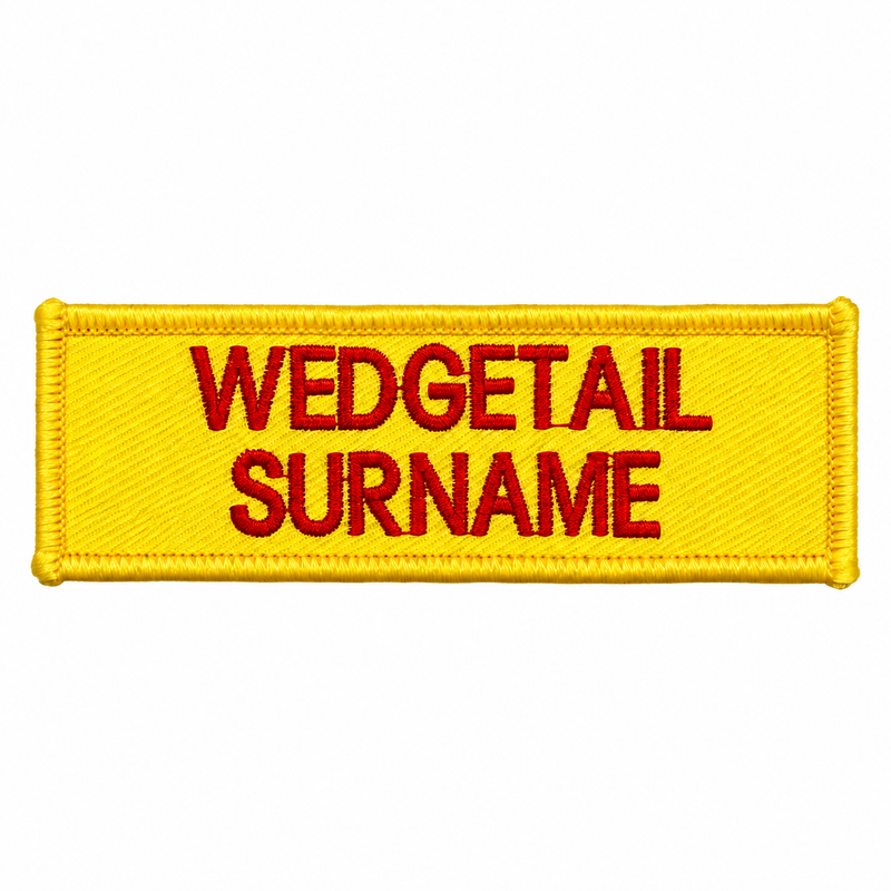 Load image into Gallery viewer, Custom Embroidered Responder Name Tag Red on Yellow - Cadetshop
