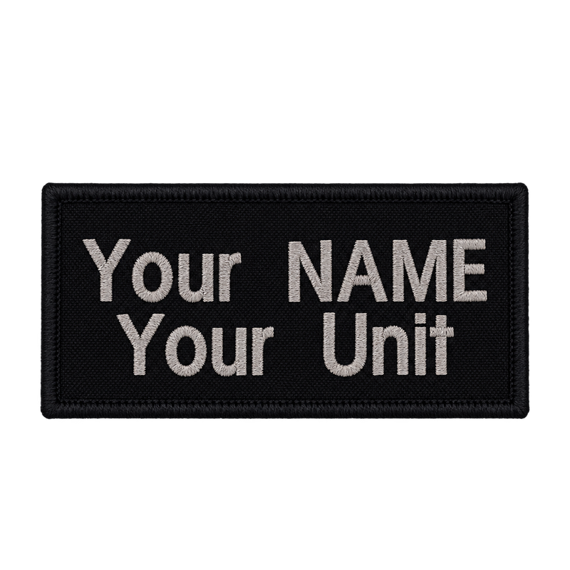 Load image into Gallery viewer, Custom Embroidered Police First Responder ILAV Style Name Tag 100 x 50 mm 2 Line
