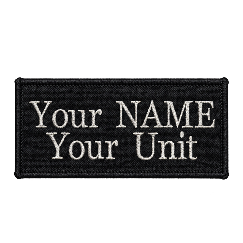 Load image into Gallery viewer, Custom Embroidered Police First Responder ILAV Style Name Tag 100 x 50 mm 2 Line Times Font

