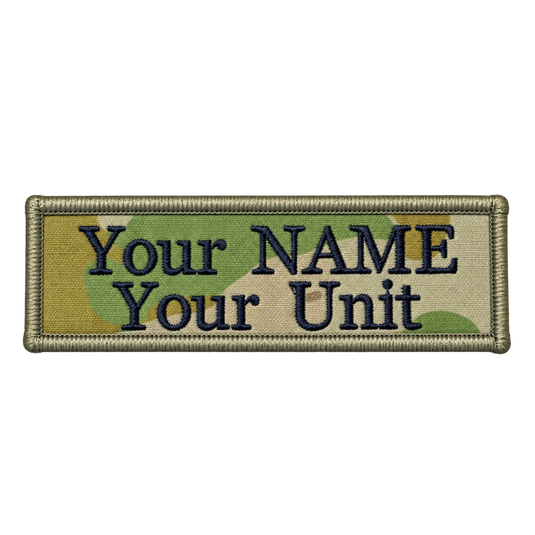 Custom Embroidered Police First Responder ILAV Style Name Tag 100 x 30 mm 2 Line Times Font