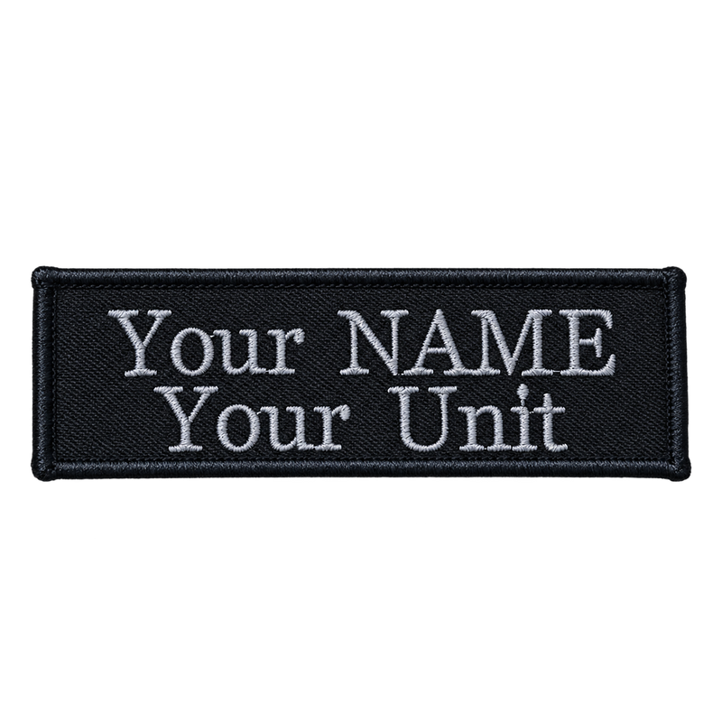 Load image into Gallery viewer, Custom Embroidered Police First Responder ILAV Style Name Tag 100 x 30 mm 2 Line Times Font
