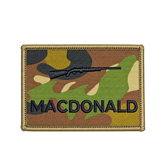 Custom Embroidered Personalised Name Patch Rifle AMCU