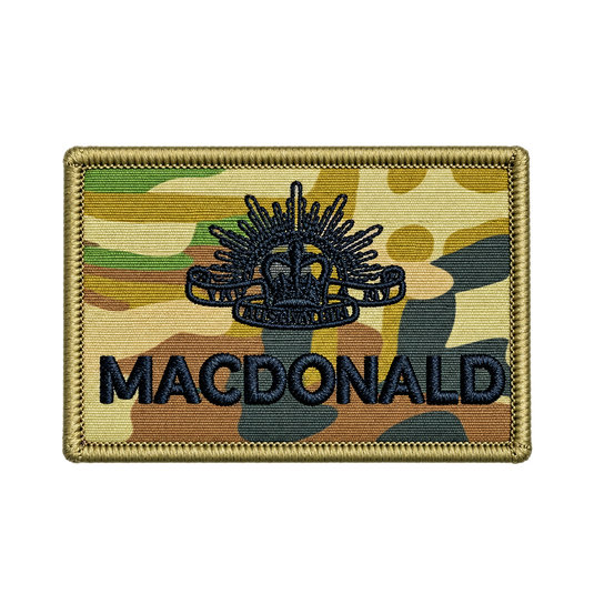 Custom Embroidered Personalised Name Patch Rising Sun AMCU