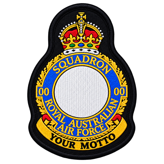 Custom RAAF Air Force Squadron SQN Unit Patch 2025 Tudor Crown - Cadetshop