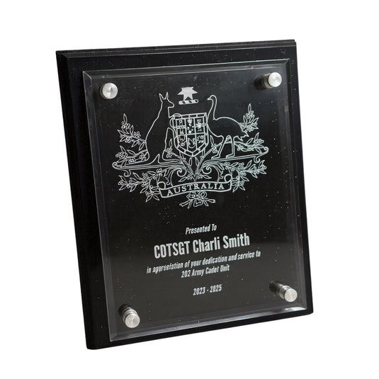 Custom Presentation Plaque Coat of Arms Acrylic
