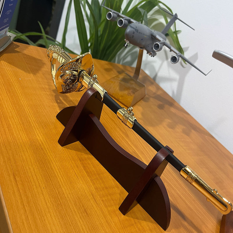 Load image into Gallery viewer, Sword Air Force Letter Opener Set EIIR WKC Sword w Stand - Cadetshop
